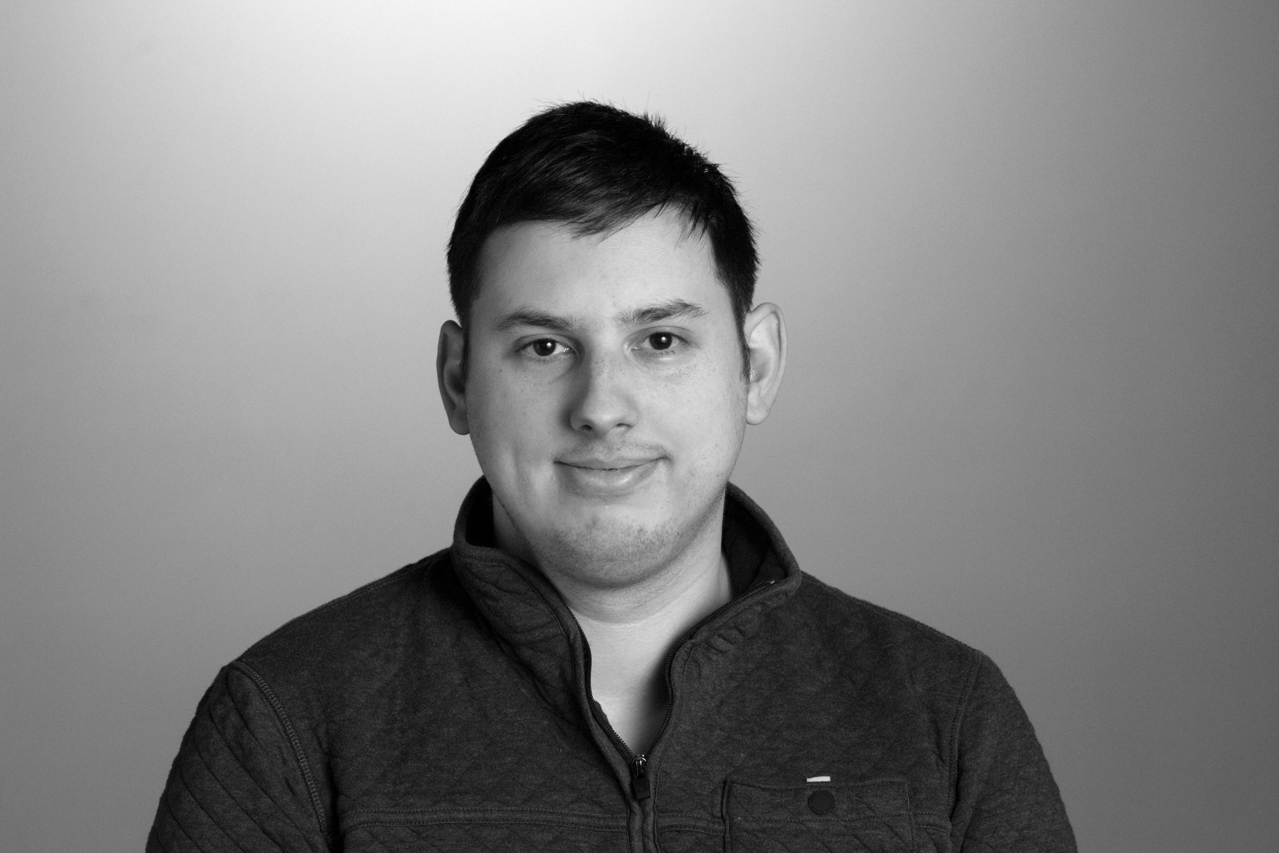 Mike headshot in black and white