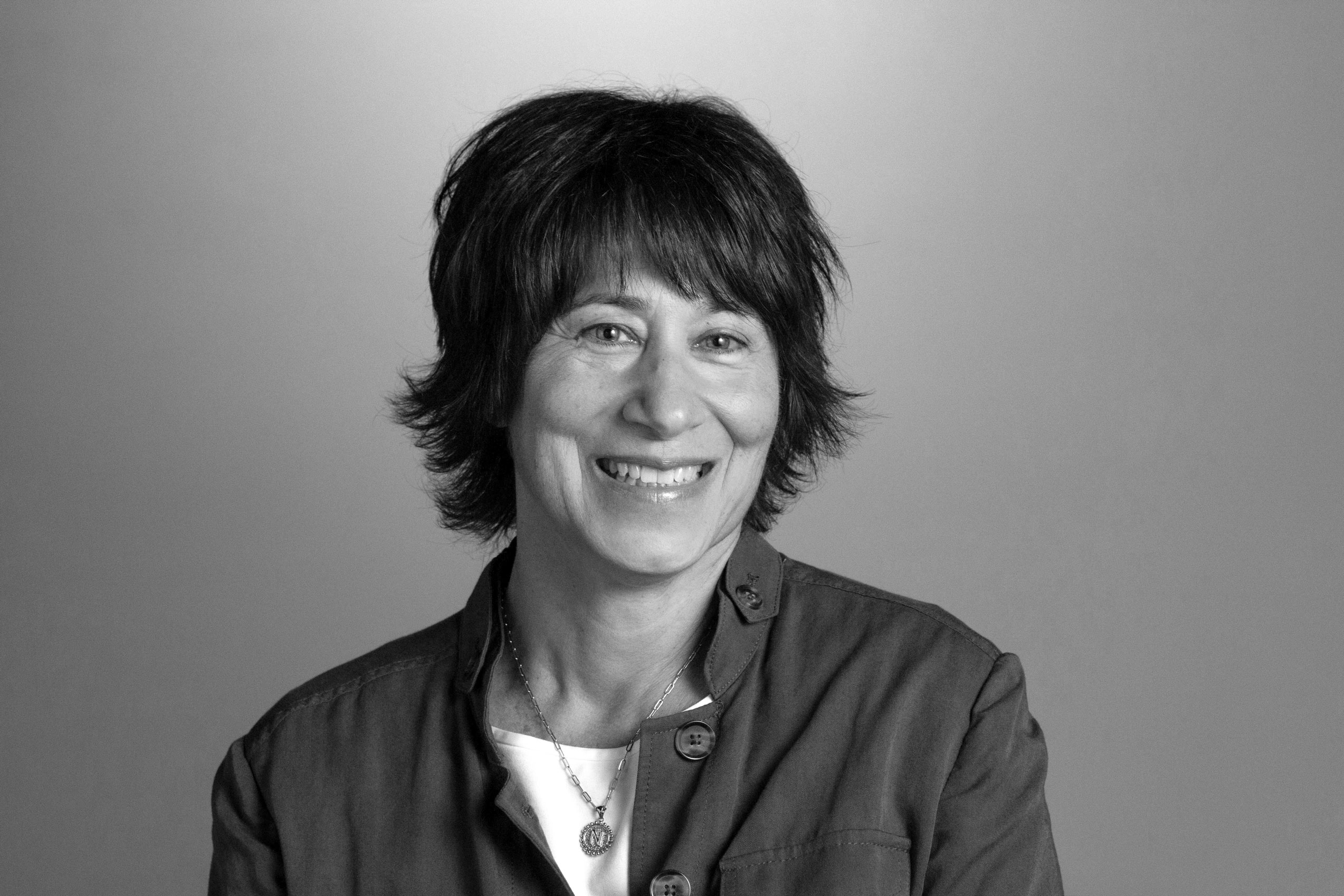 Headshot of Nancy in black and white